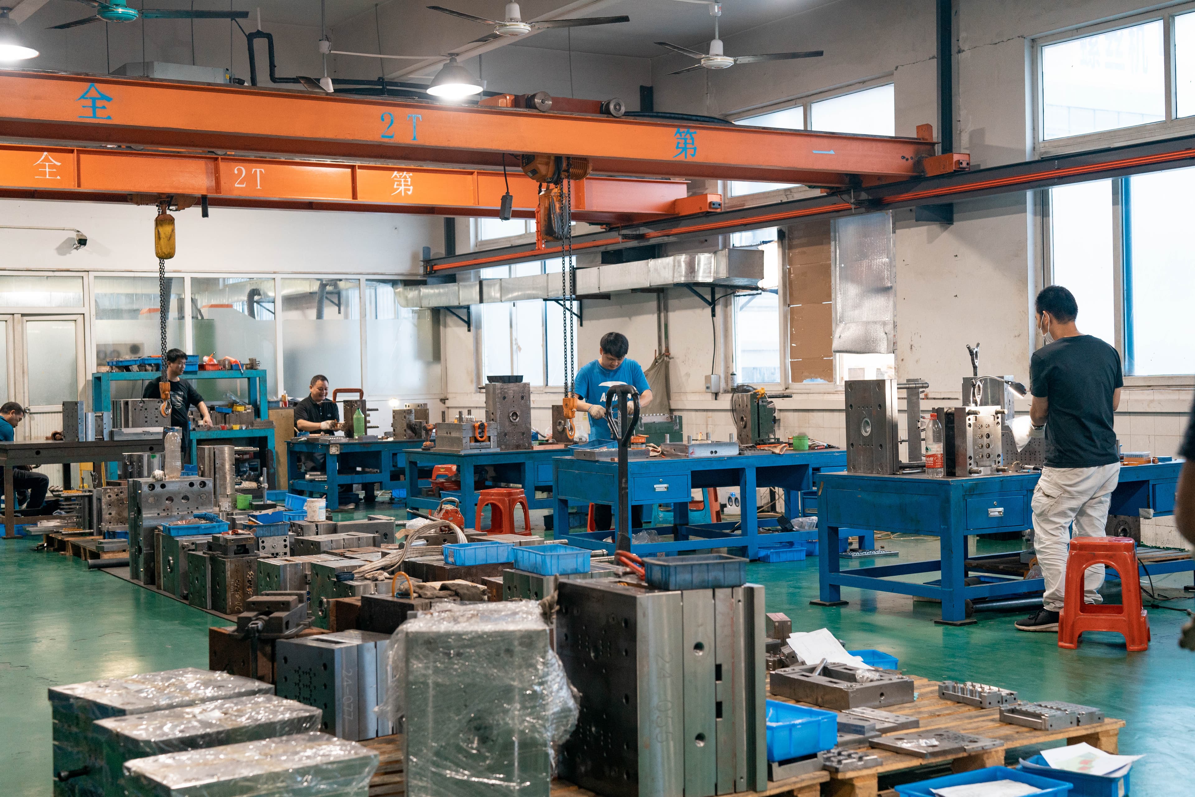 Mold assembly at a partner manufacturing facility